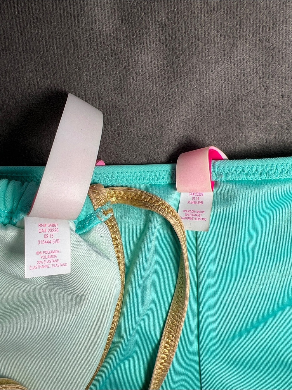 Victoria's Secret Aqua and Gold Lattice Two-Piece Bikini Set MEDIUM - Picture 11 of 11